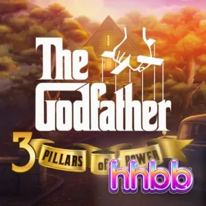 Tela de jogo do slot The Godfather: 3 Pillars of Power com temática de máfia