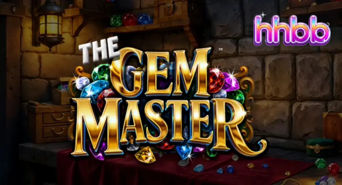 Interface do slot The Gem Master com pedras preciosas brilhantes